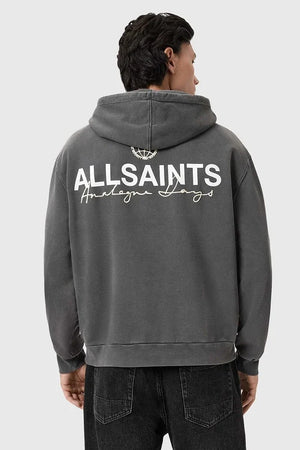 AllSaints Kapüşonlu Erkek Pamuklu EMBLEM Sweatshirt