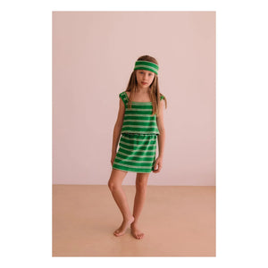 We Are Kids - Striped Organic Cotton Towel Marta Skirt | Green