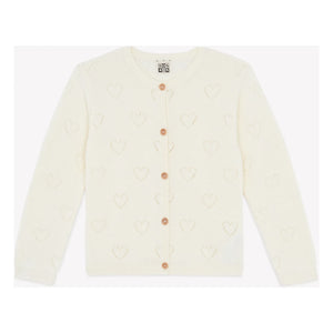 Bonton - Lilou Hearts hırka | Ekru