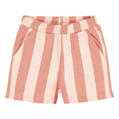 Tumble N'Dry - Lunario Striped Recycled Cotton Shorts | Peach