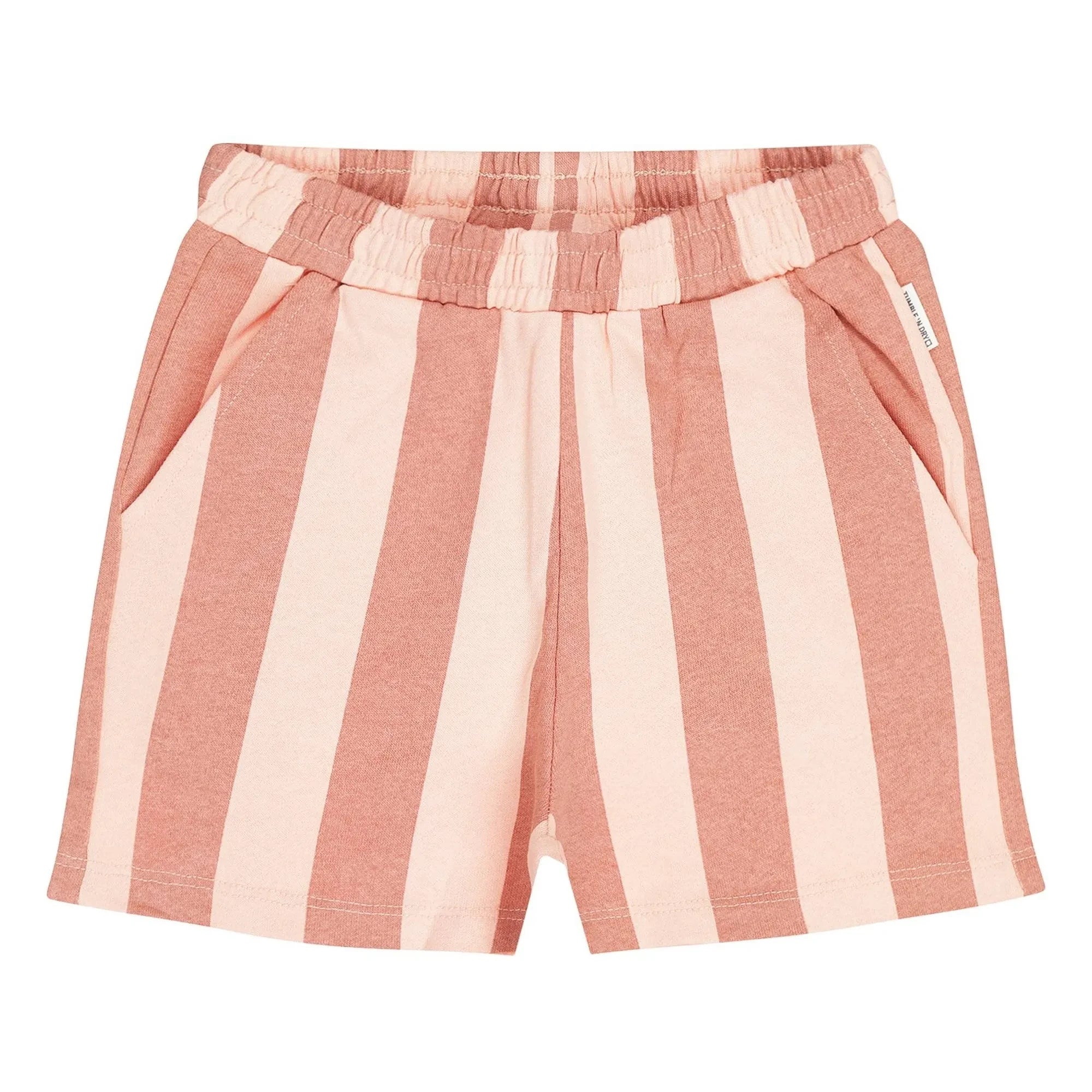 Tumble N'Dry - Lunario Striped Recycled Cotton Shorts | Peach