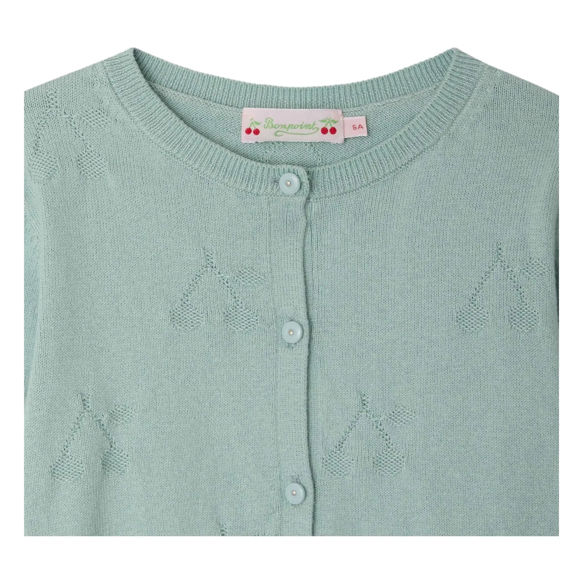 Bonpoint - Pointelle Lysia Organic Cotton Cardigan | Celadon
