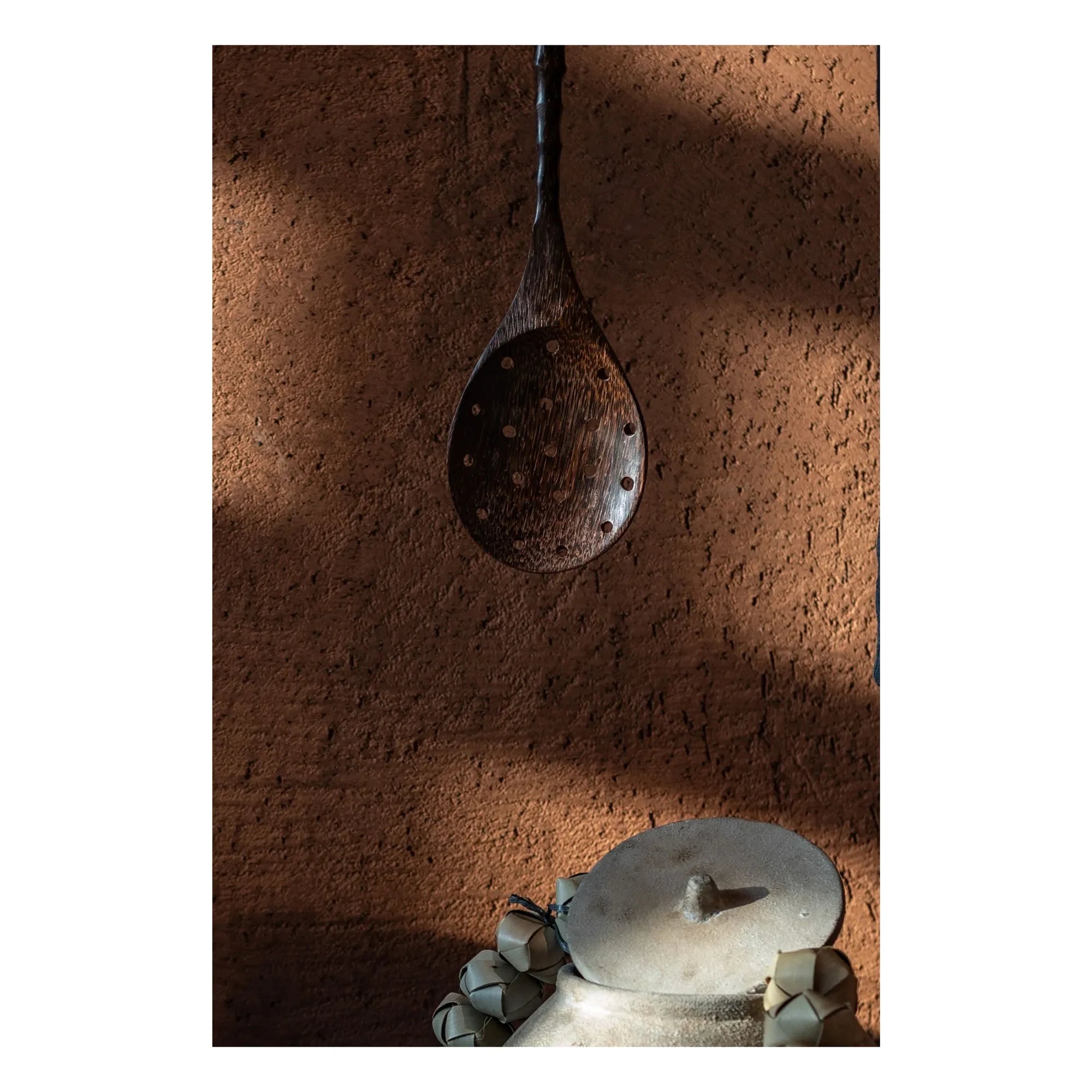 Woodmata - Coconut Tree Strainer Spoon | Teak