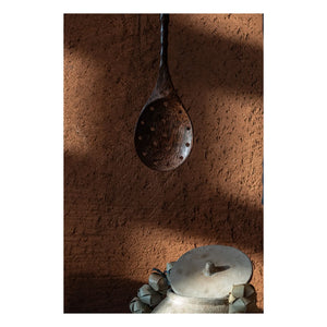 Woodmata - Coconut Tree Strainer Spoon | Teak