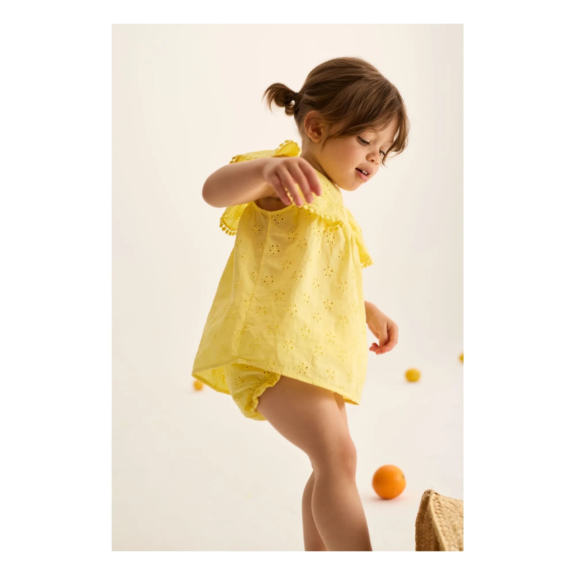Cozmo - Sophia Embroidered Dress | Yellow