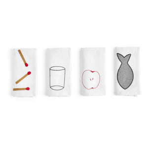 Hay - Dessert Napkins - 4-piece Set | White