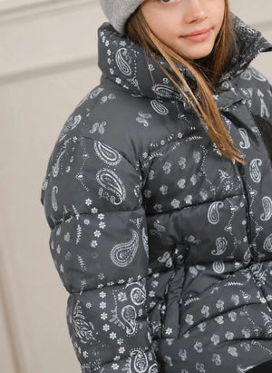 Töastie - Helix Bandana Puffer Jacket Made from Recycled Fibers | Black