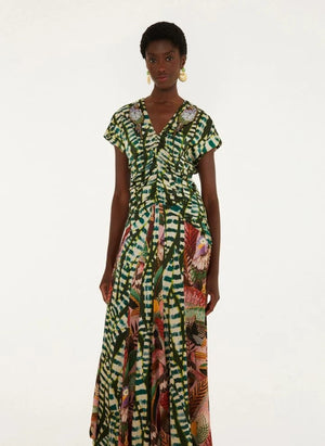 Farm Rio - Birds and Leaves Dress | Green