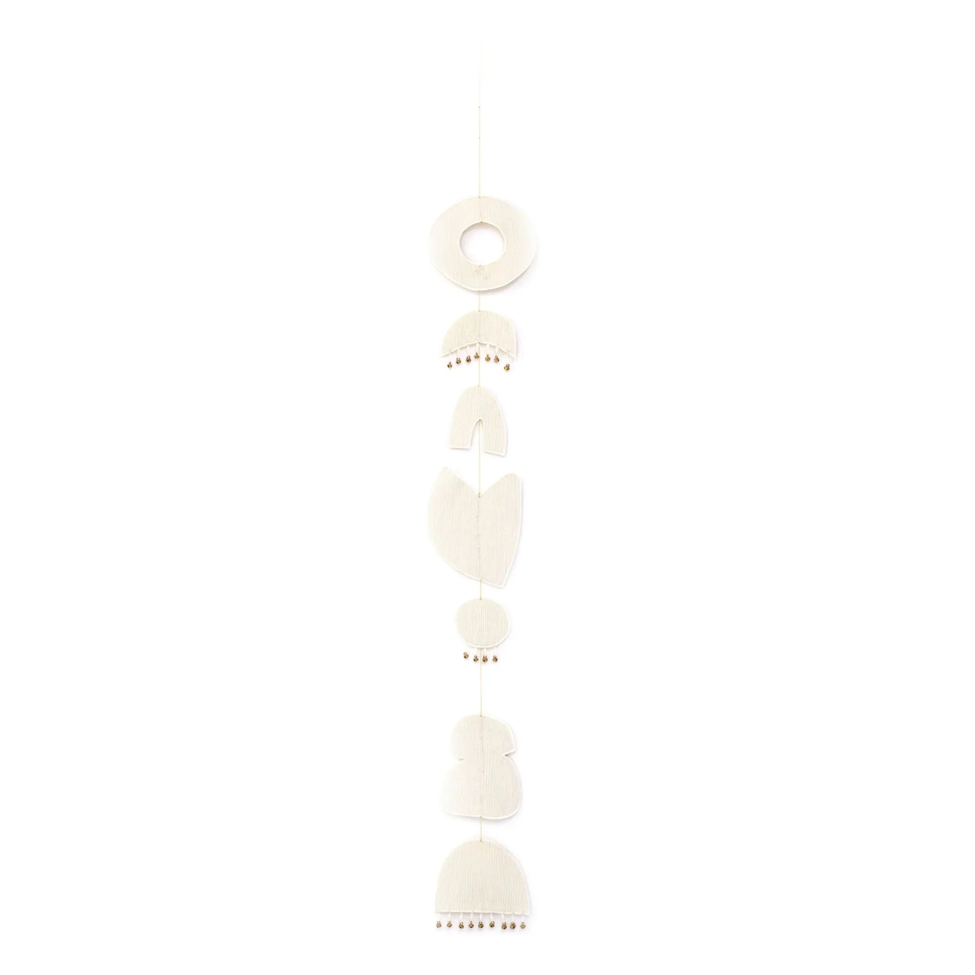 Muskhane - Quilted Felt Chakra Mobile | Ecru