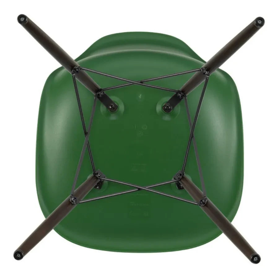 Vitra - DSW Plastic Chair - Maple Base - Charles & Ray Eames | Emerald Green