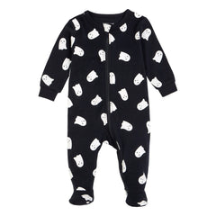 Petit Lem - Bioluminescent Ghost Footed Pajamas | Black