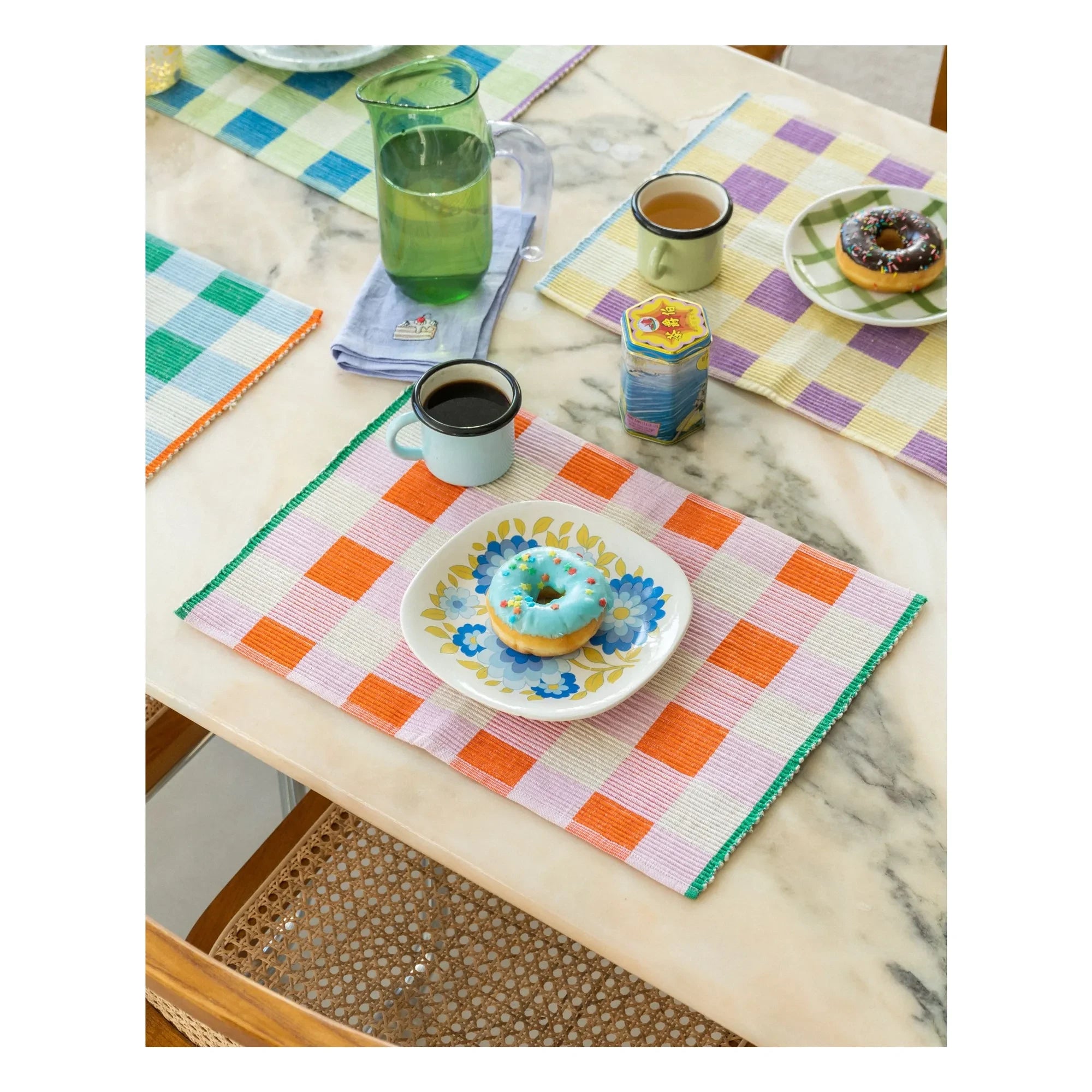 Tarta Gelatina - Organic Cotton American Placemat | Orange