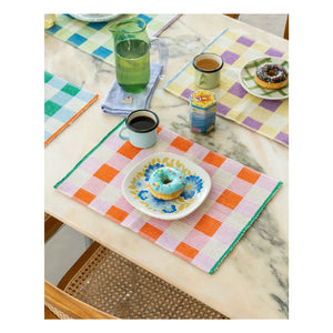 Tarta Gelatina - Organic Cotton American Placemat | Orange