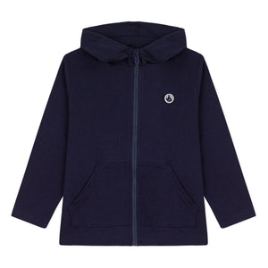 Petit Bateau - Zip-up Hooded Sweatshirt | Navy Blue