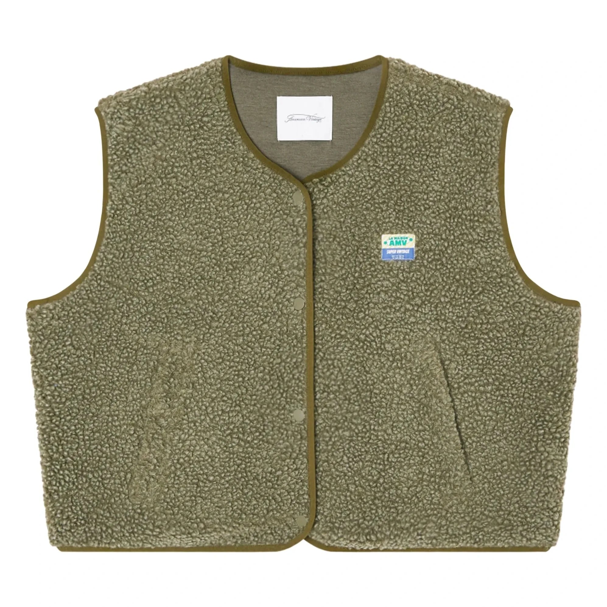 American Vintage - Hoktown Sleeveless Jacket | Marled Khaki
