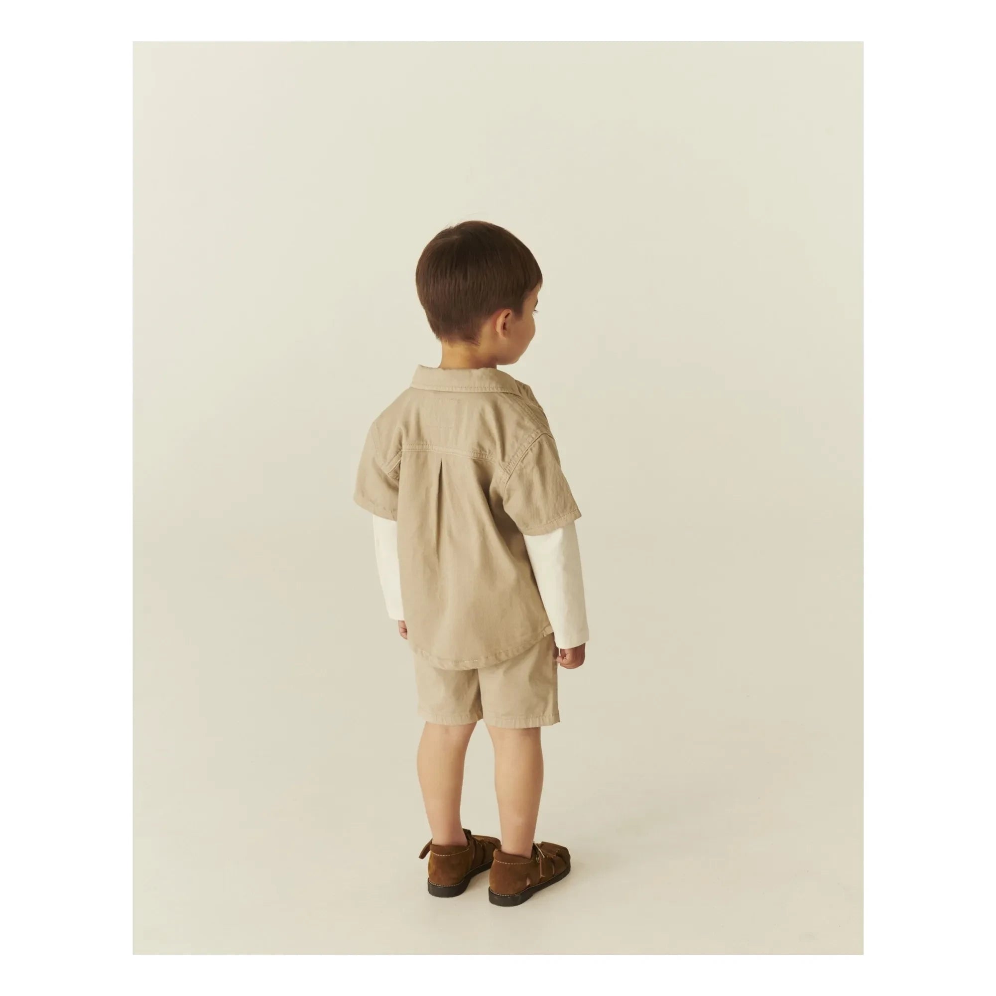 Copenhagen Colors - Organic Cotton Twill Safari Shirt | Beige