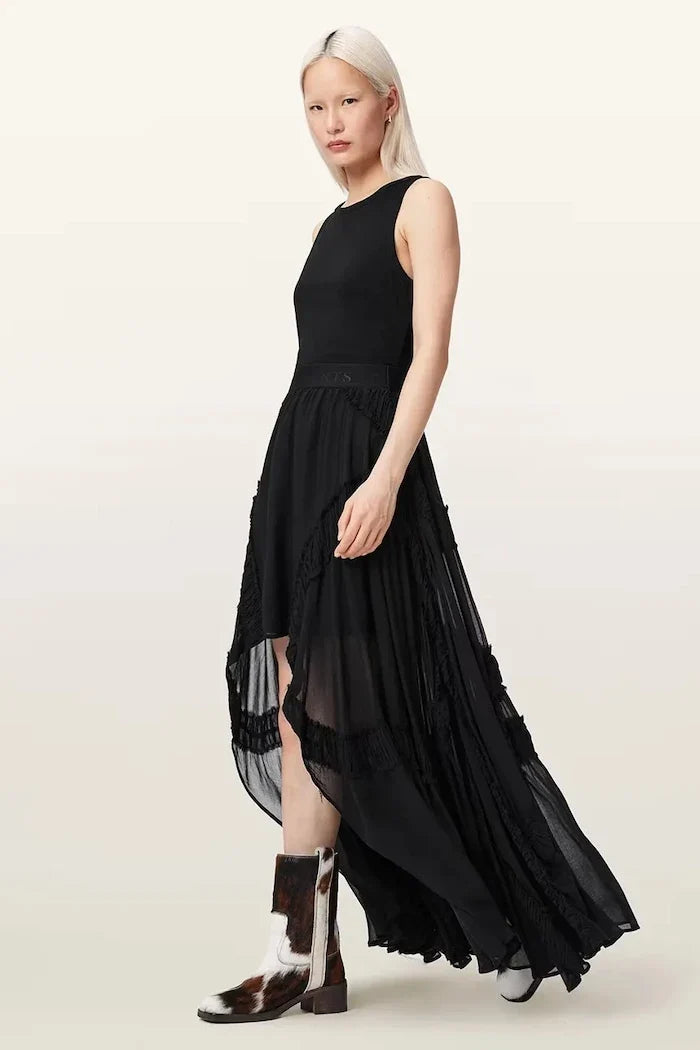 AllSaints asimetrik viskon etek DORINA