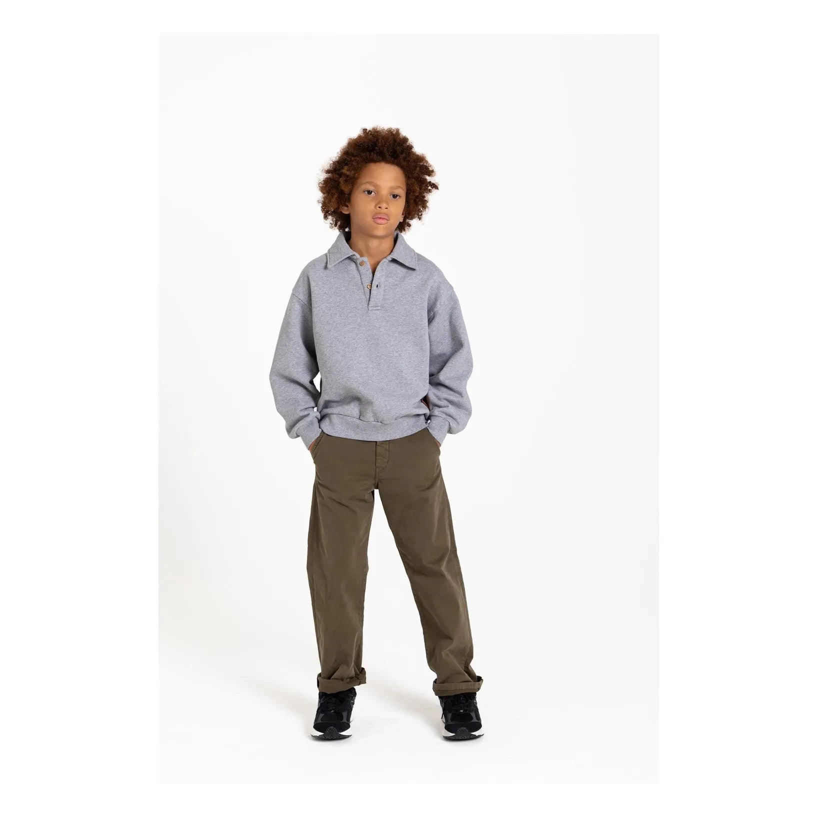 Hundred Pieces - Phoenix Pretzel Organik Pamuk Polo Shirt | Heather grey
