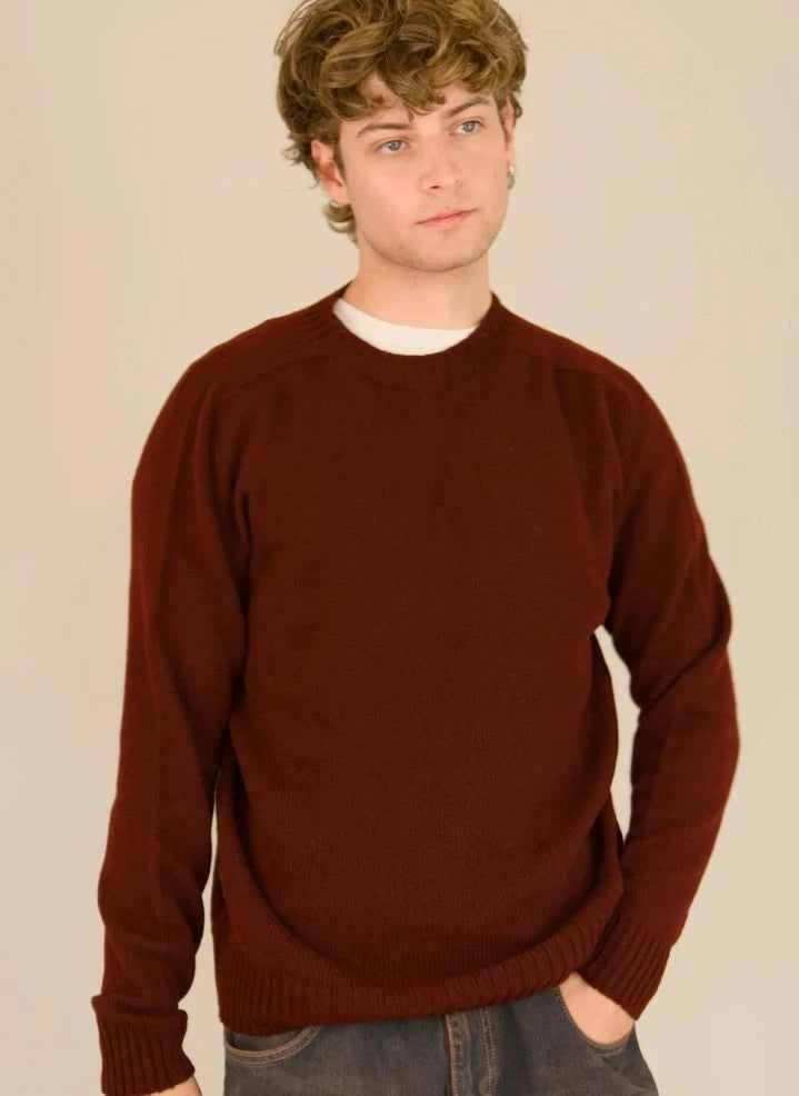 Origin Knitwear - Seamless Wool Sweater | Burgundy