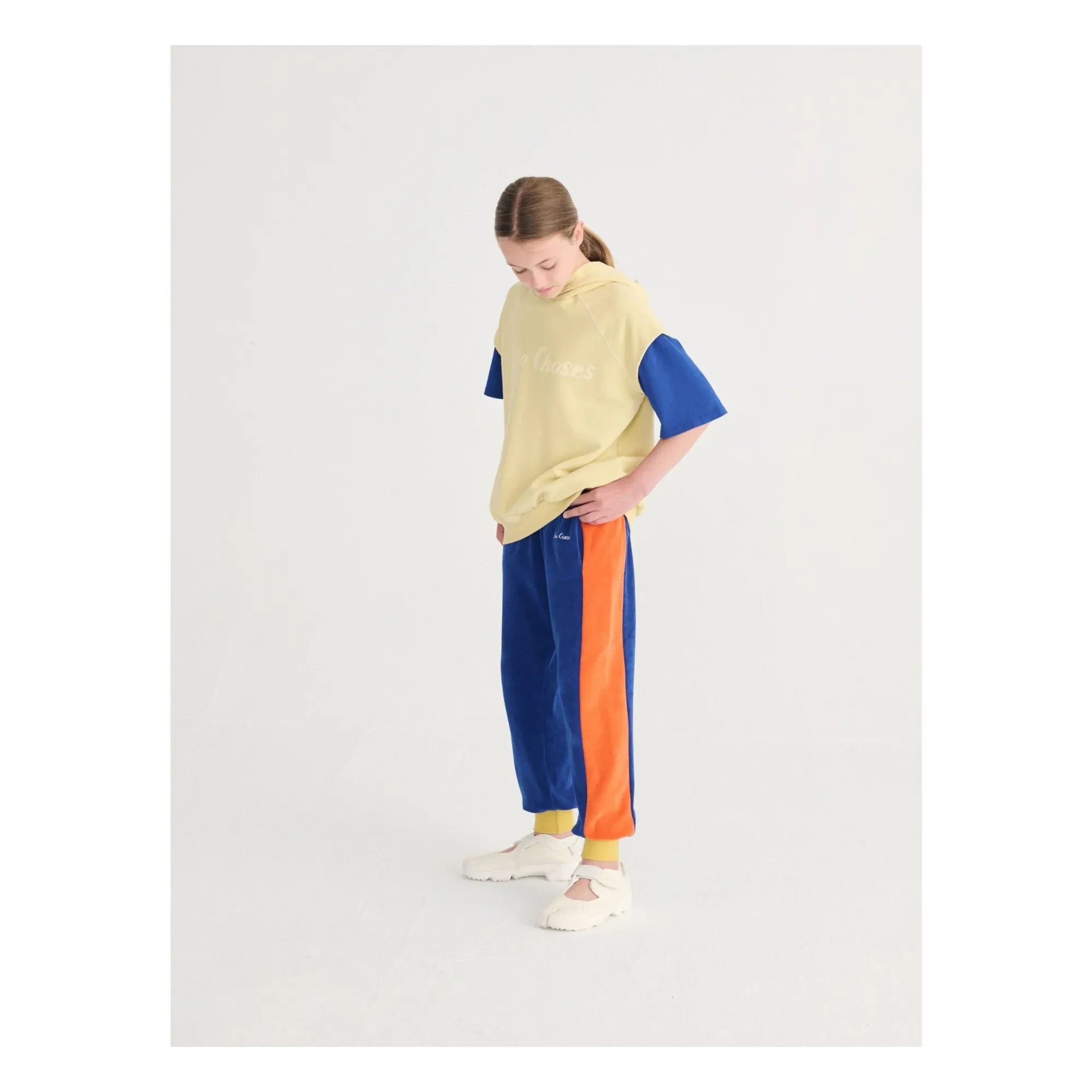 Bobo Choses - Color Block Organic Cotton Sweatpants | Royal Blue