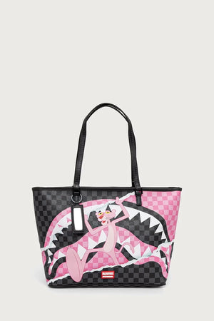 Sprayground - Pink Panther Black Faux Leather Women's Shopping Bag 910T9377NSZ