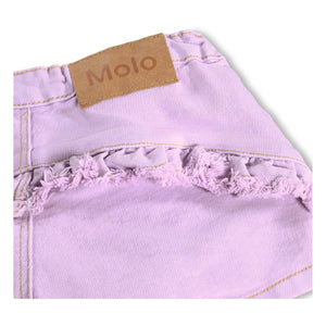 Molo - Agnetha Denim Ruffled Shorts | Purple