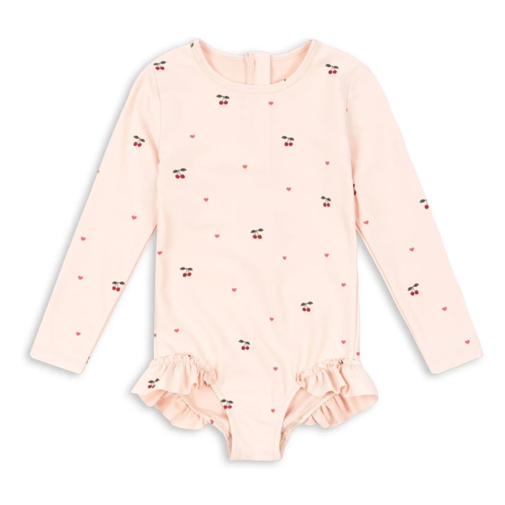 Konges Sløjd - Merle Cerises Long Sleeve Swimsuit Recycled Fibers | Light Pink