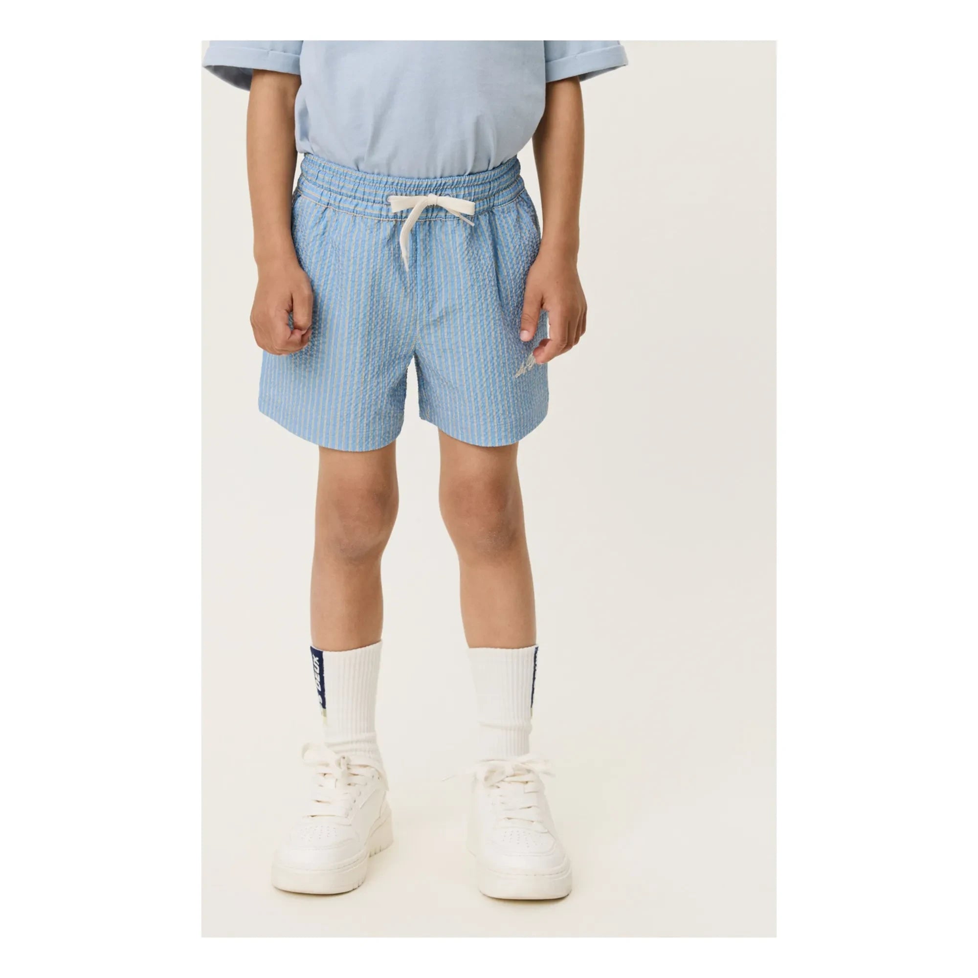 Les Deux - Stan Striped Swim Shorts | Light Blue