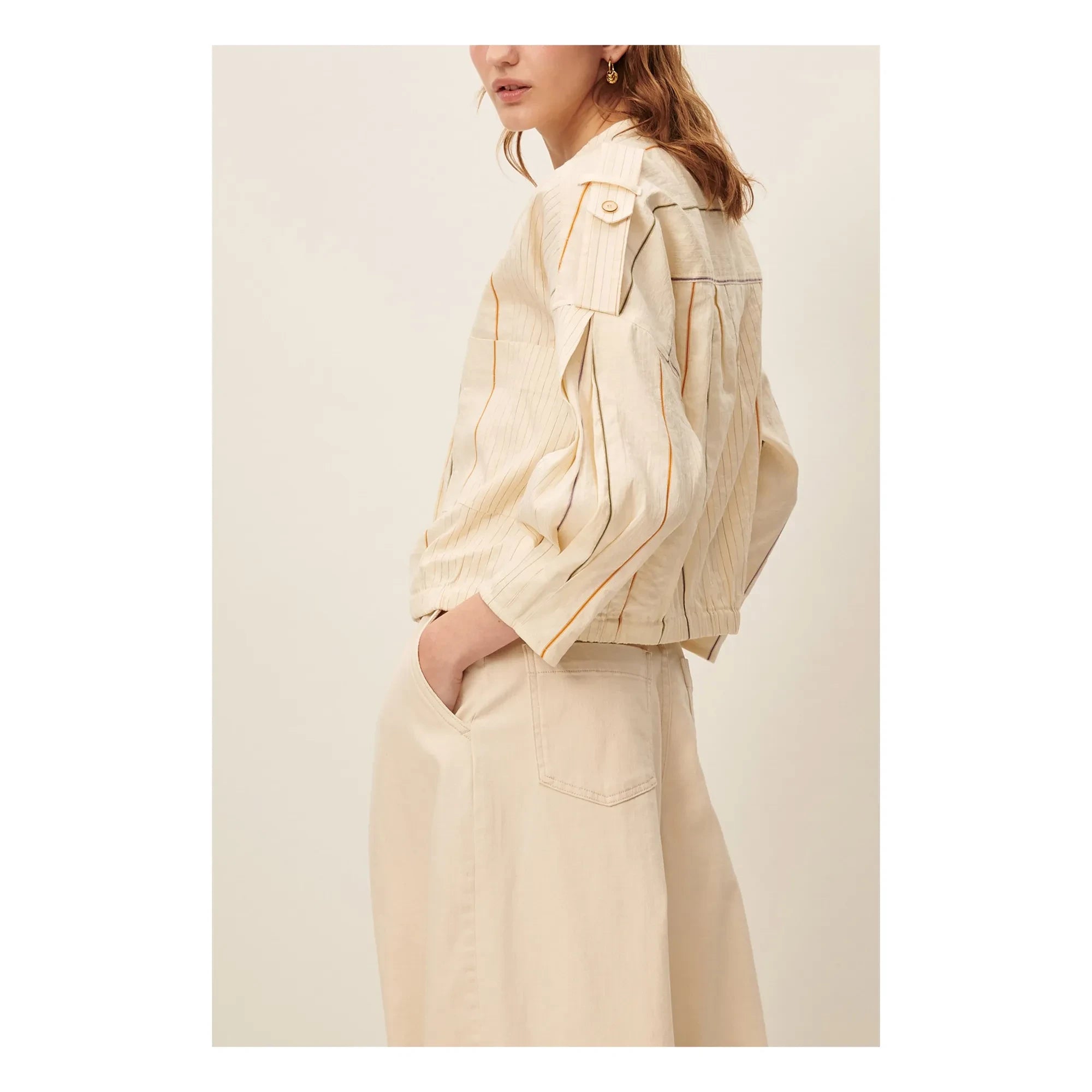 Sessùn - Calancas Cotton and Linen Jacket | Cream