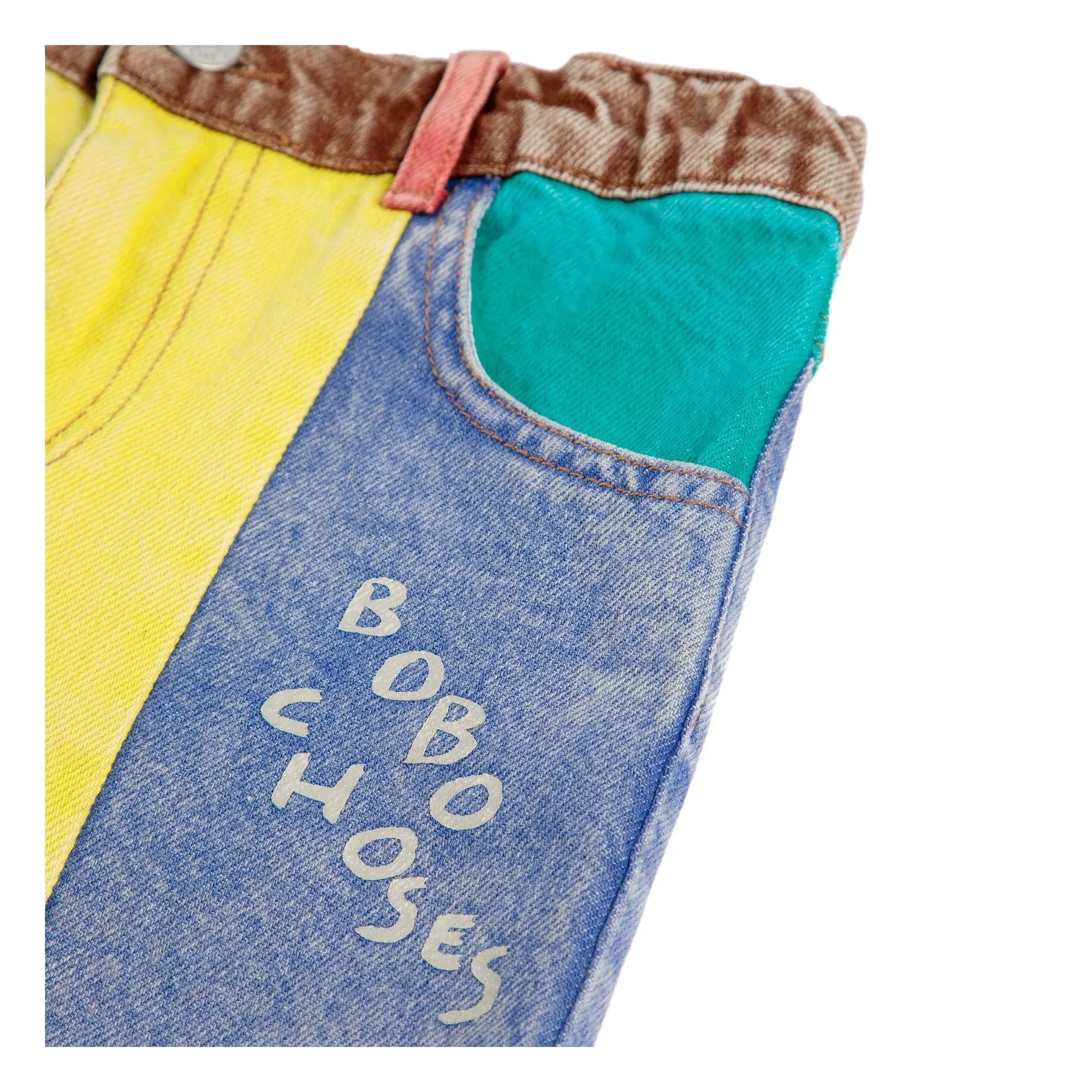 Bobo Choses - Color Block Organic Cotton Jeans | Yellow
