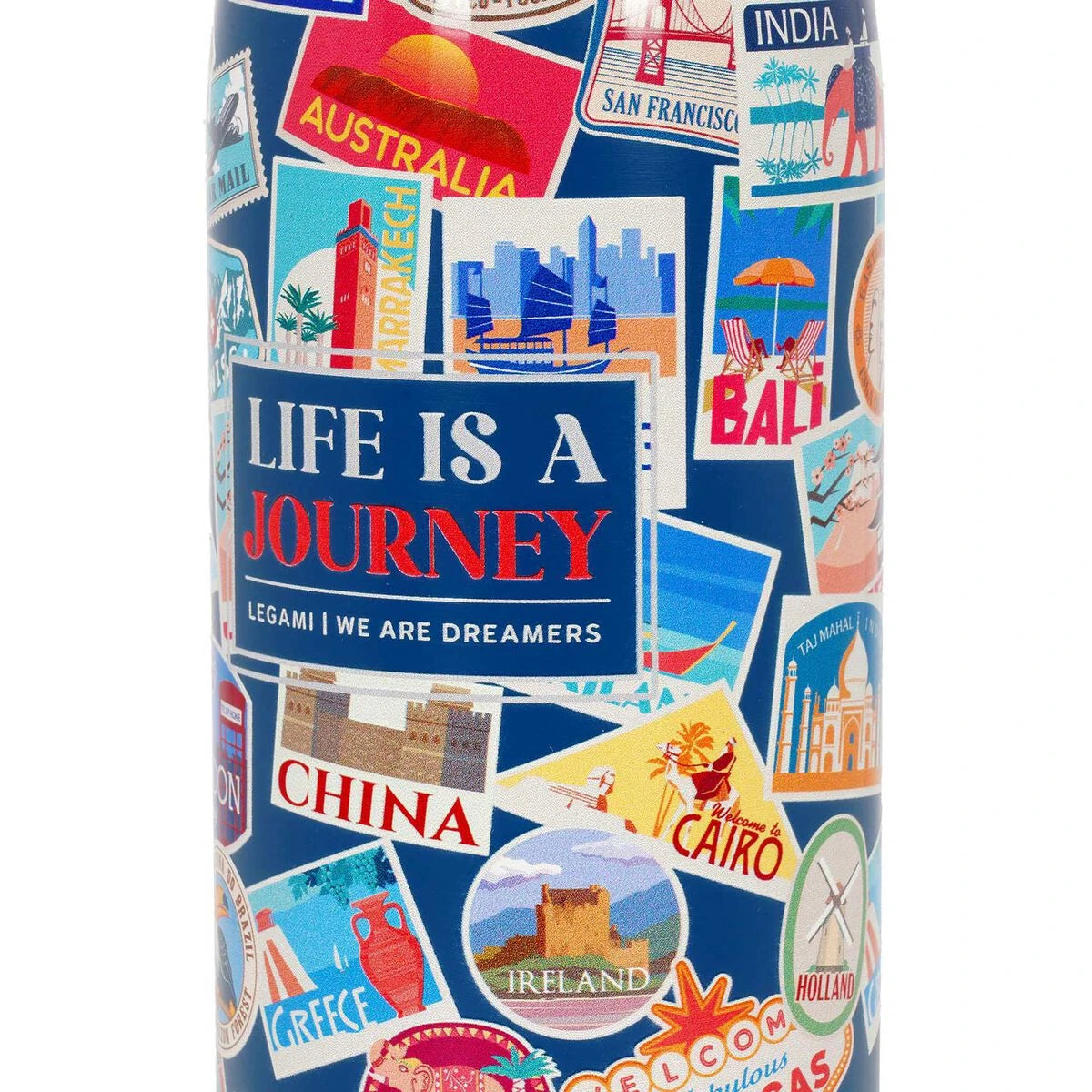 Legami - 800 ml Thermos - Travel Stickers - Hot & Cold