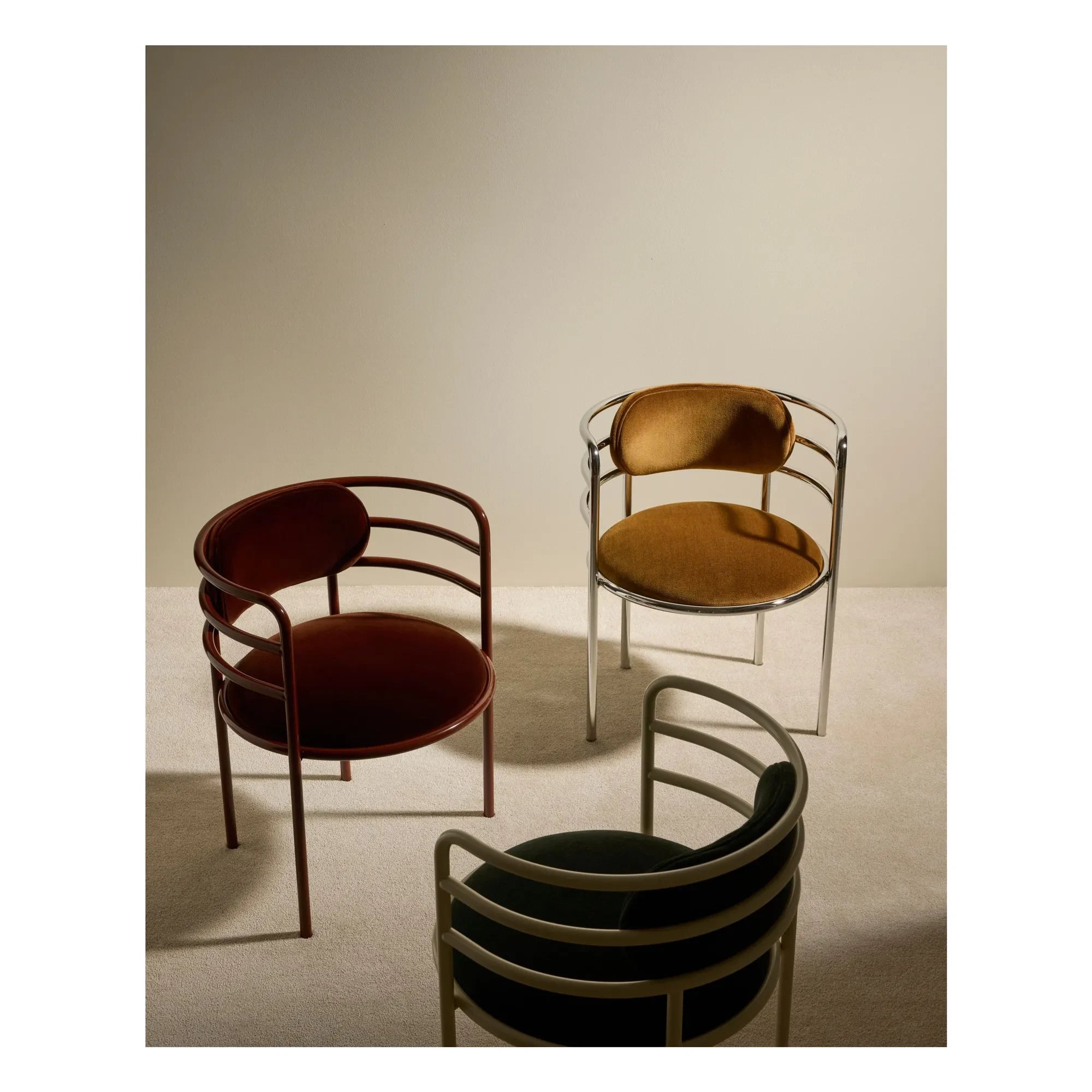 Maison Sarah Lavoine - Moon Velvet Chrome Chair | Havana