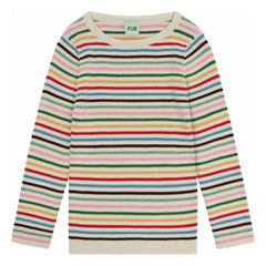 FUB - Organic Cotton Fine Knit Ribbed Sweater | Red