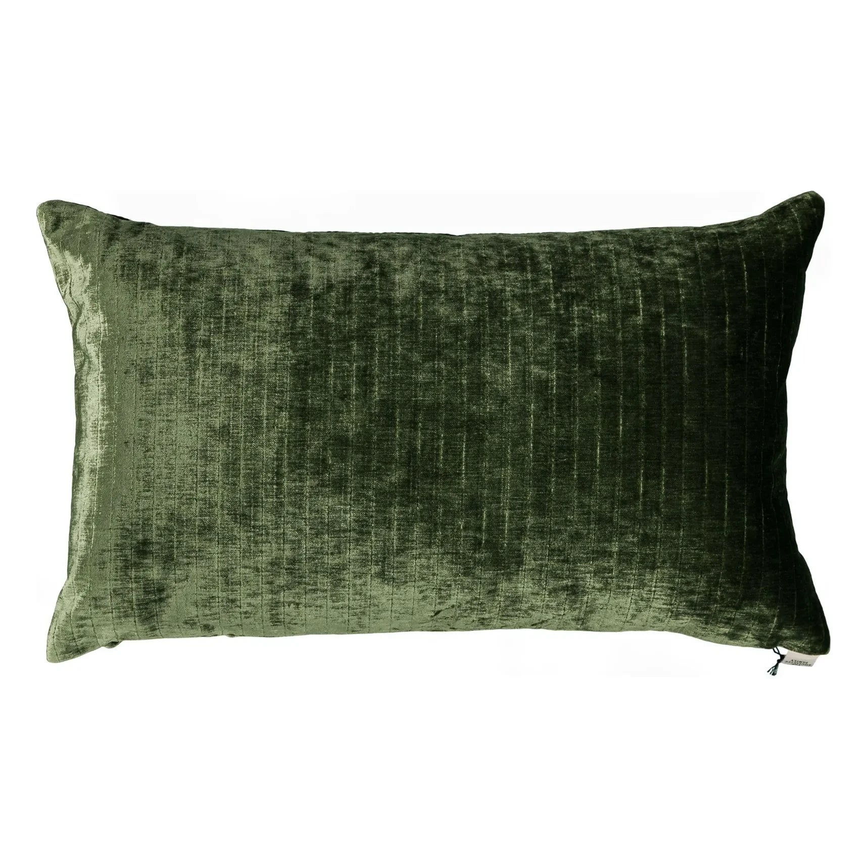 The Socialite Family - Rectangular Cushion Carino Glossy Velvet | Olive Green