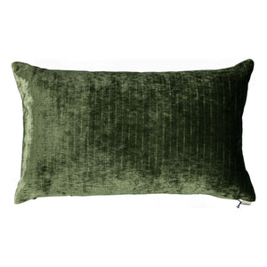 The Socialite Family - Rectangular Cushion Carino Glossy Velvet | Olive Green