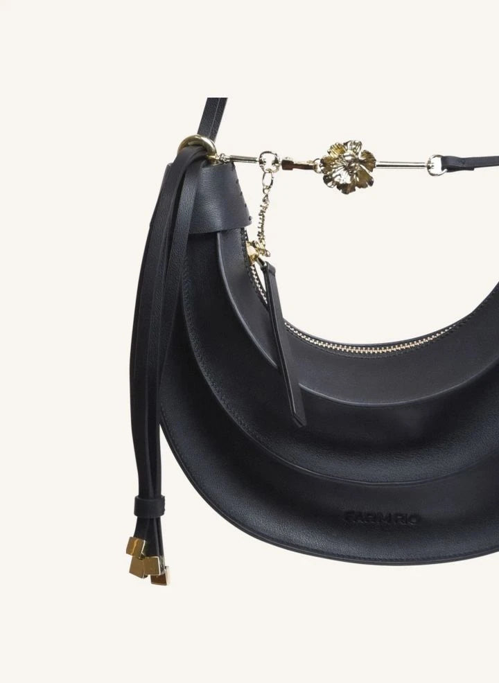 Farm Rio - Banana Small Leather Bag | Black