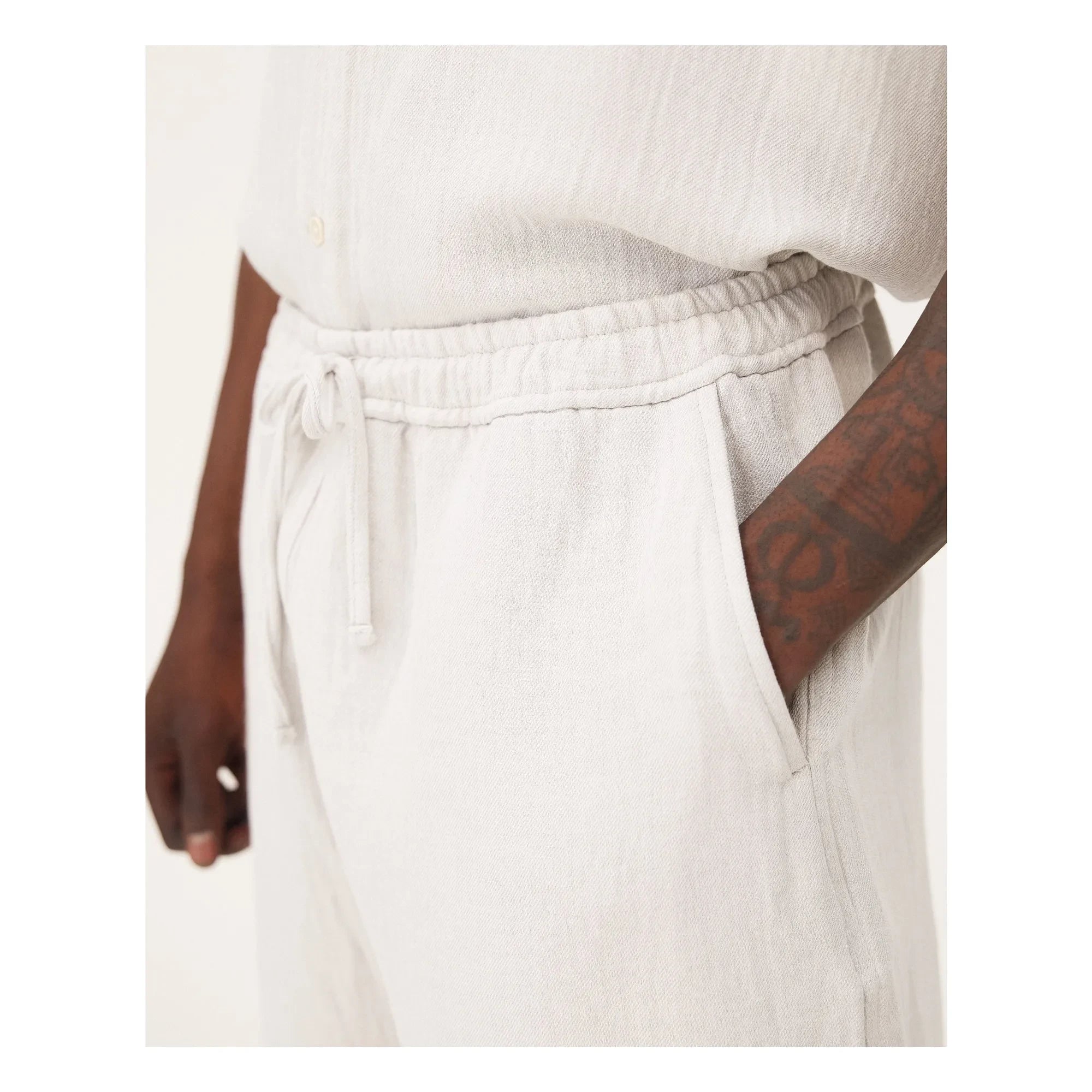 Noyoco - Orleans Linen Shirt | Light Gray