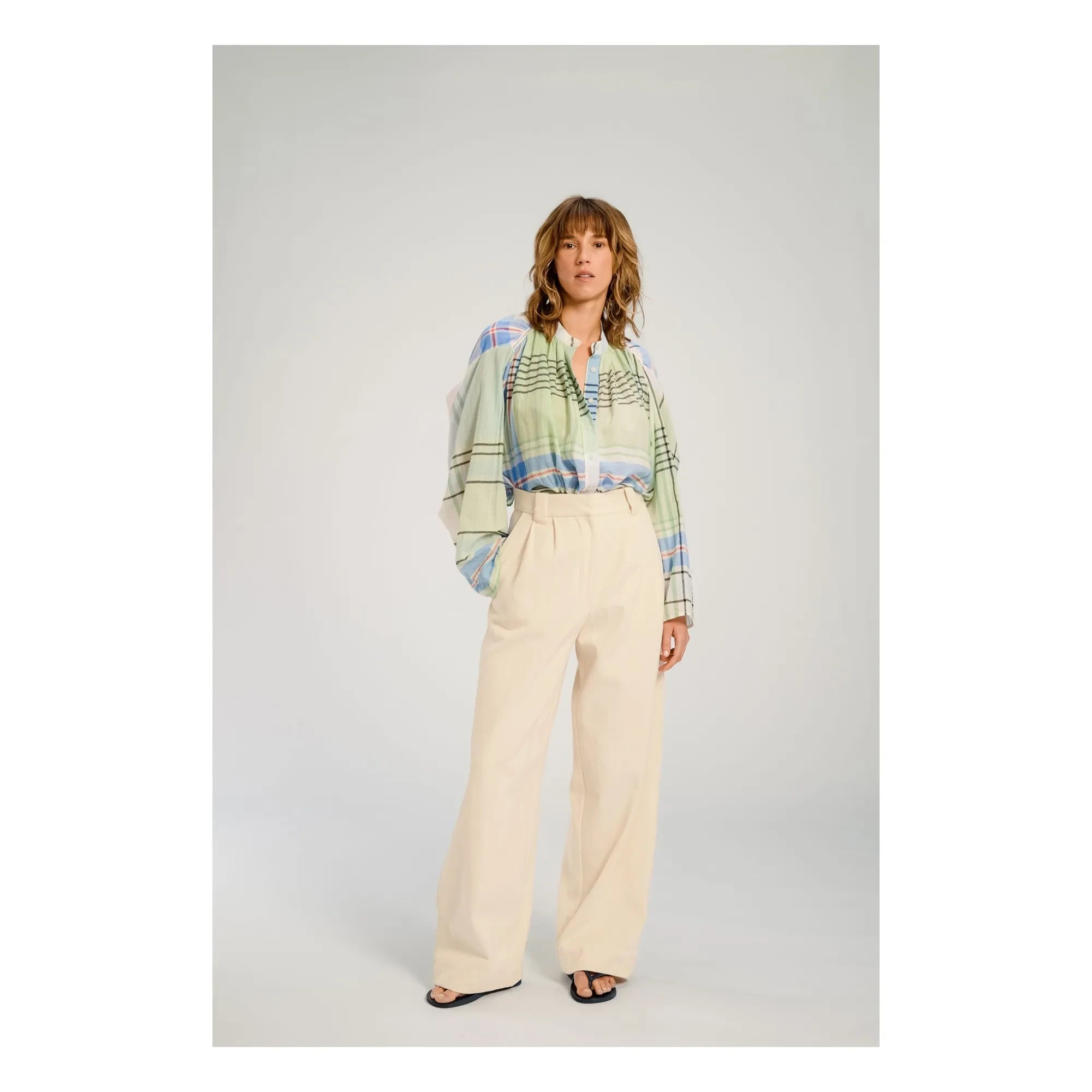 Virginie de Vinster - Hokkaido Checkered Blouse | Blue