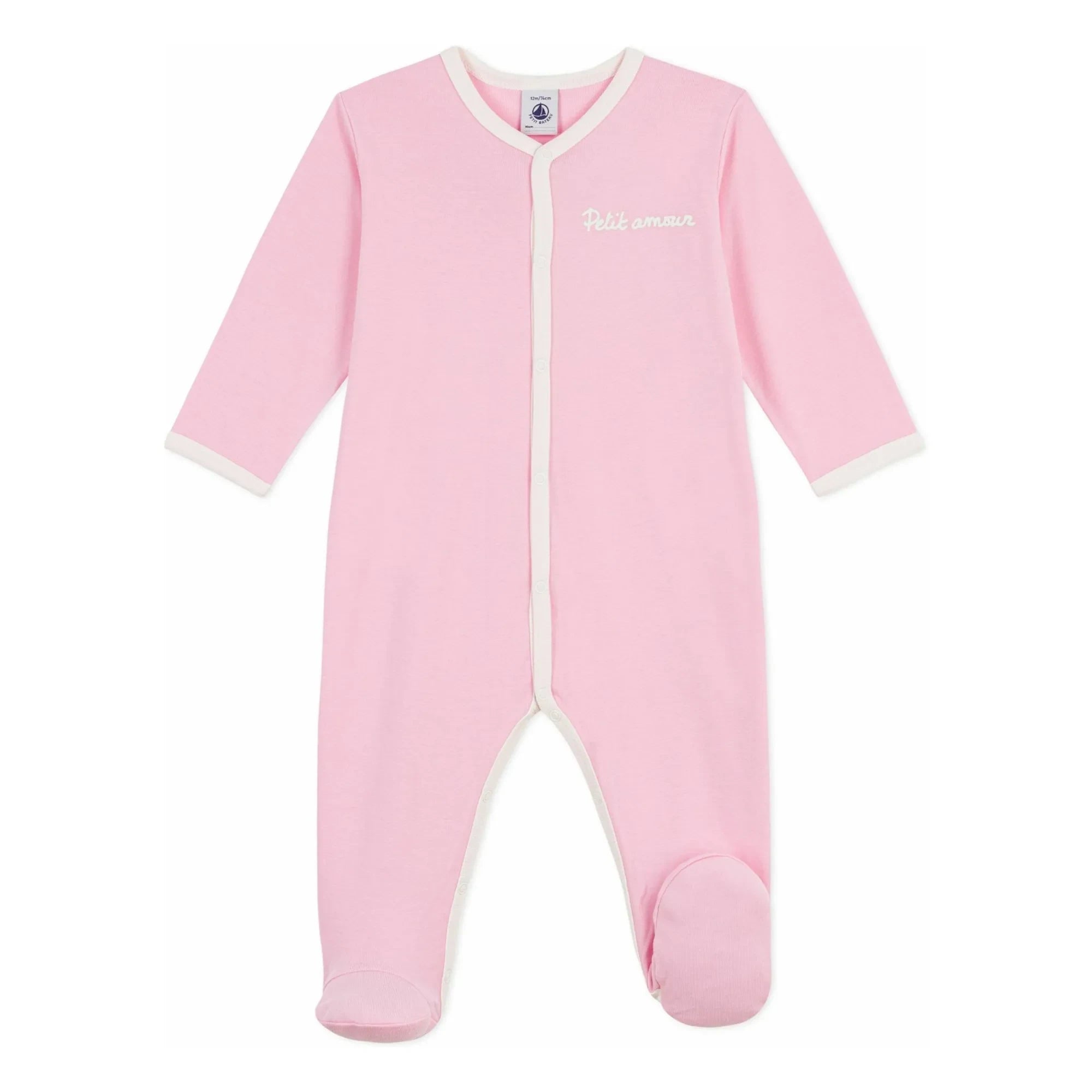 Petit Bateau - Dors Bien Petit Amour Organic Cotton Pajamas | Pink