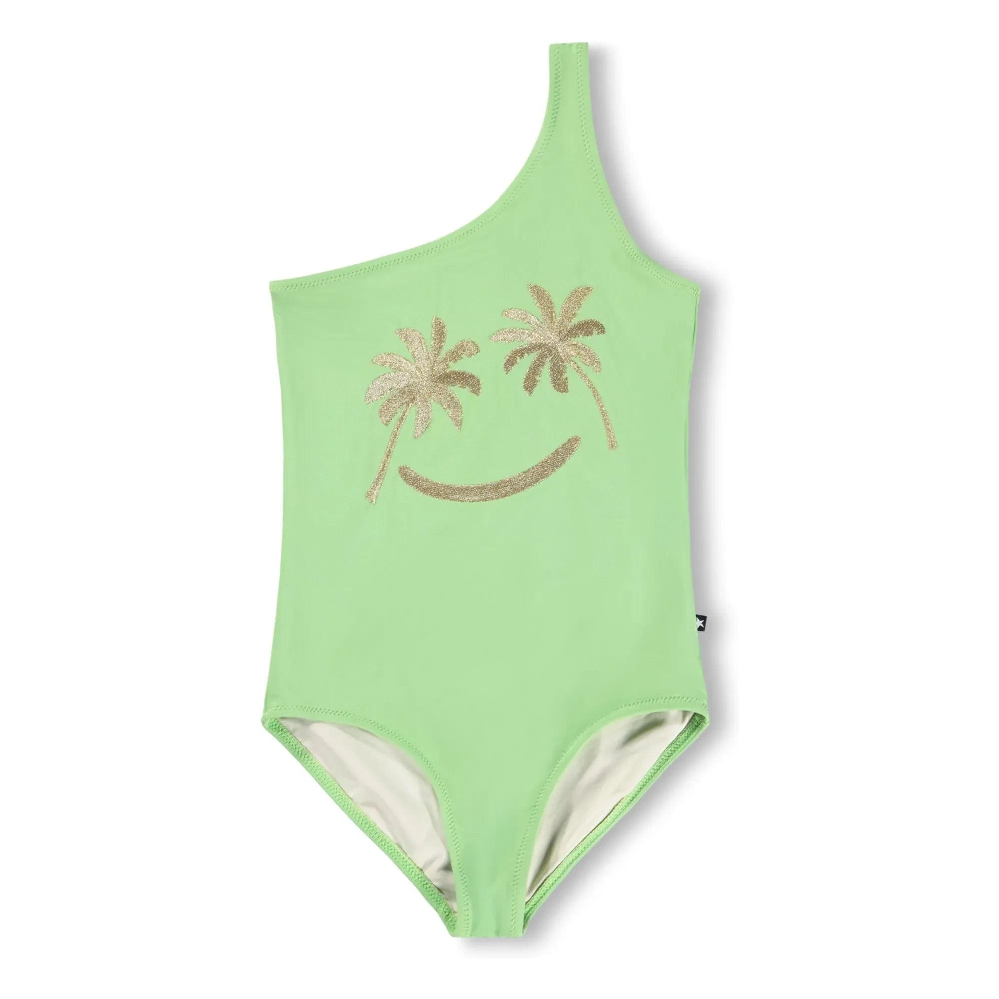Molo - Asymmetrical Swimwear Nai Golden Smile Recycled Fibres | Anise green