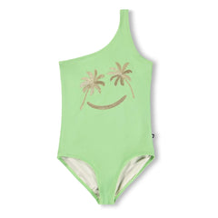 Molo - Asymmetrical Swimwear Nai Golden Smile Recycled Fibres | Anise green