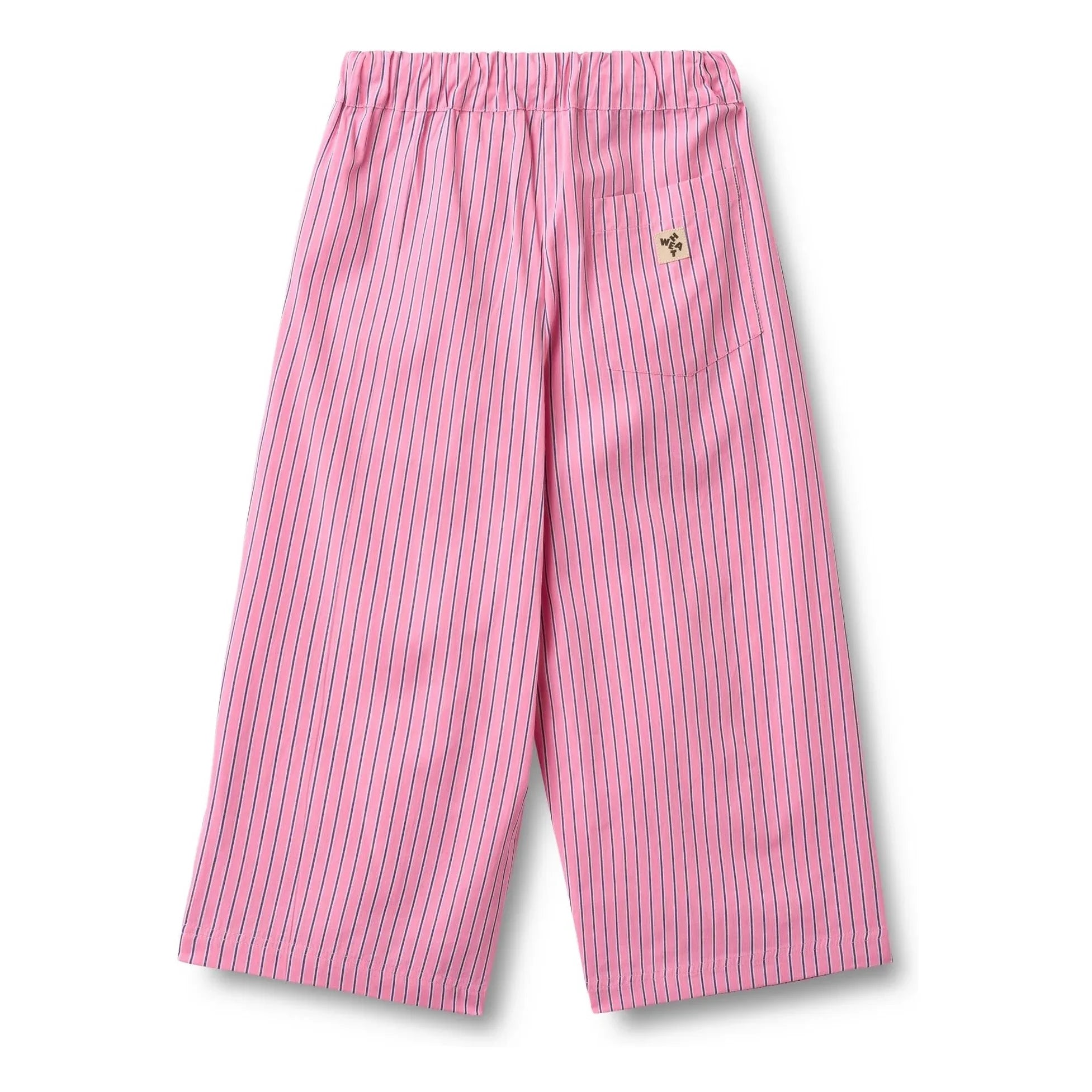 Wheat - Sasha organik pamuklu çizgili pantolon | Pembe