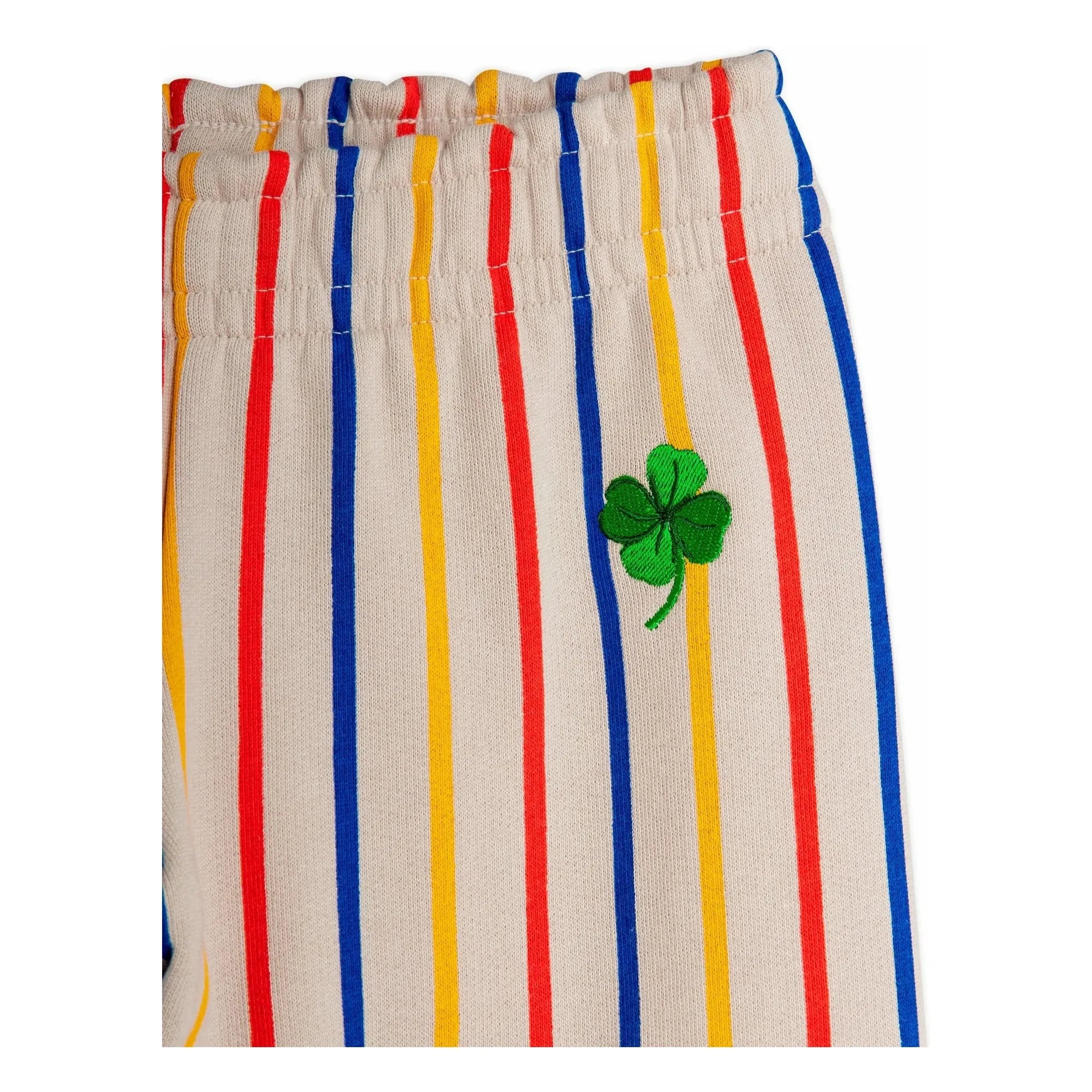 Mini Rodini - Clover Striped Organic Cotton Sweatpants | Ecru