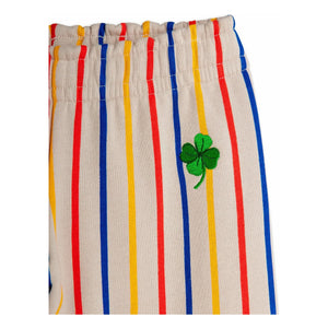 Mini Rodini - Clover Striped Organic Cotton Sweatpants | Ecru