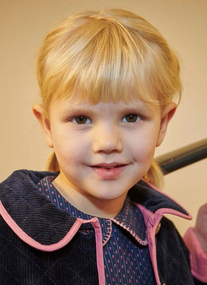 Copenhagen Colors - Nakışlı Kapitone Ceket, Fitilli Kadife, Organik Pamuk | Lacivert