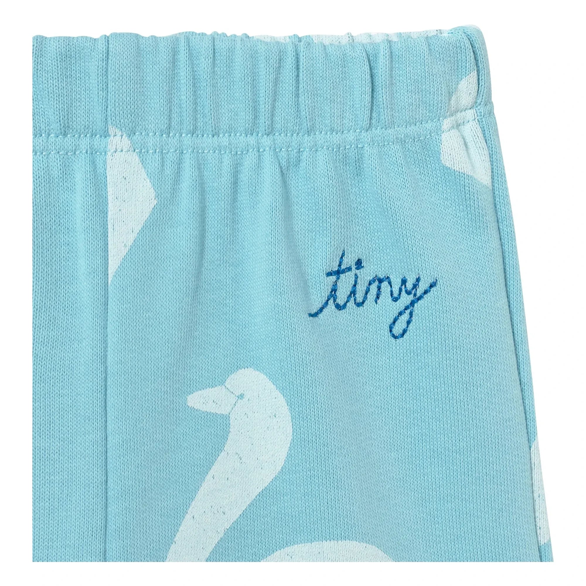 Tinycottons - Jogger Swans Organic Cotton | Light blue
