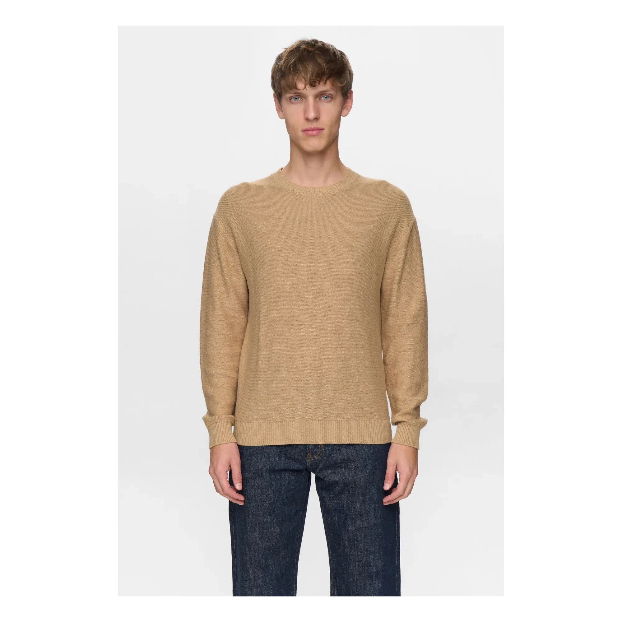 Anerkjendt - Akebbe Cotton Sweater | Taupe Brown