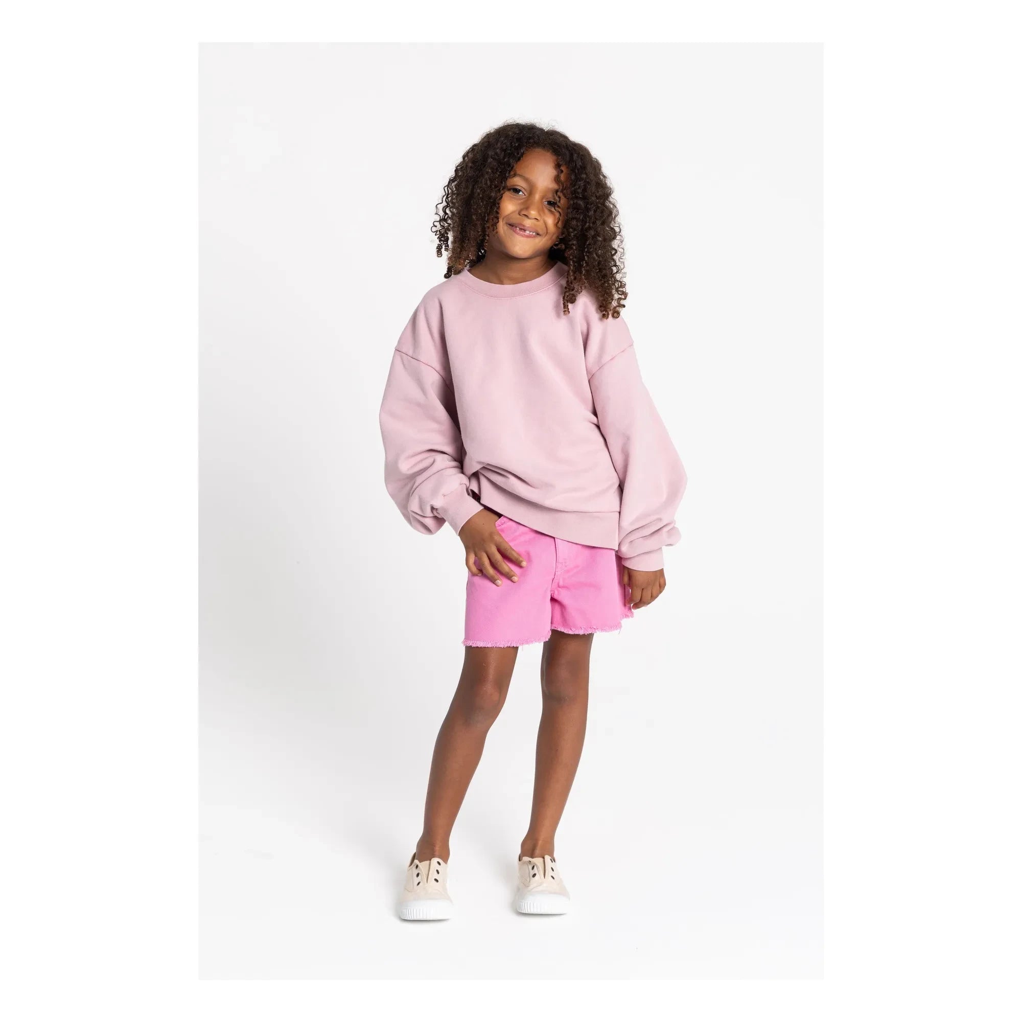 Smallable Kid - Maia organic cotton sweatshirt | Dust Pink