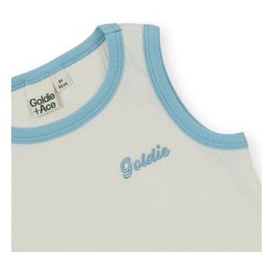 Goldie + Ace - Contrast Ribbed Tank Top | White