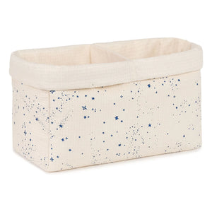 Nobodinoz - Blue Milky Way Two-Compartment Storage Basket